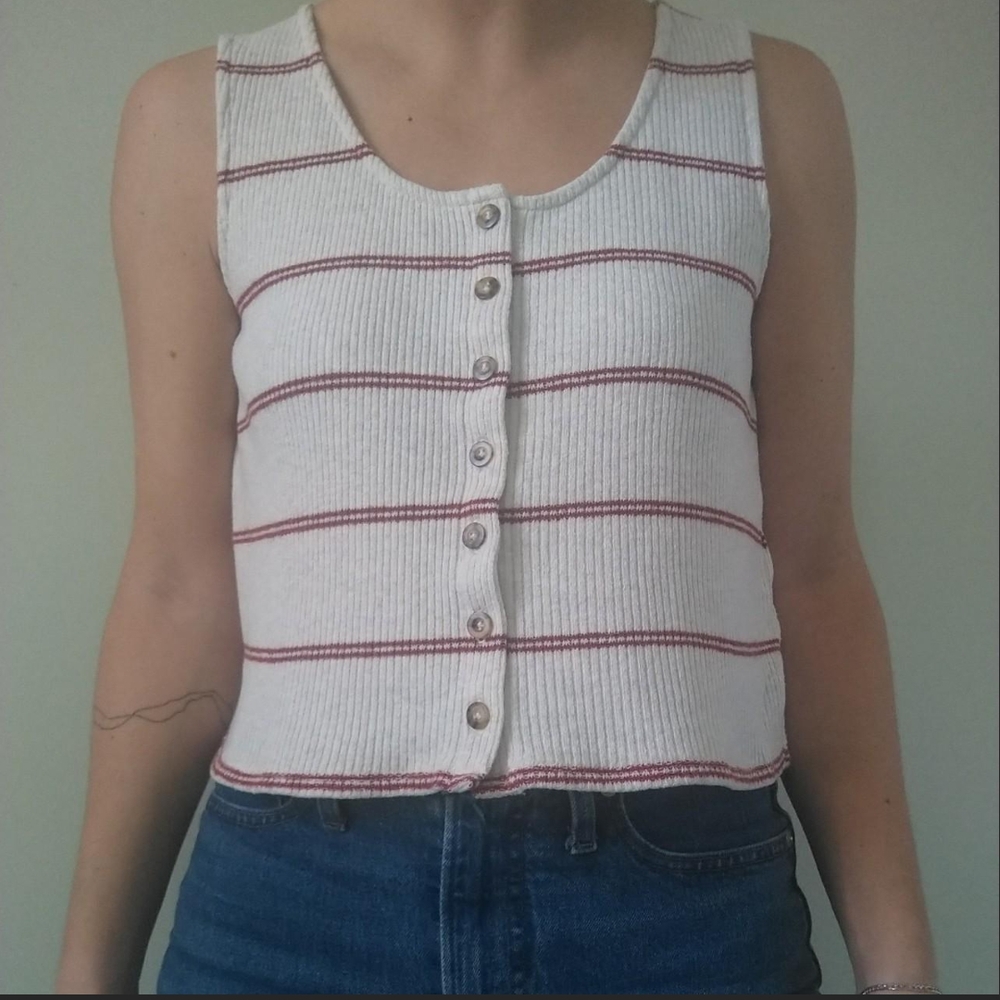 Madewell Button Front Sweater Tank